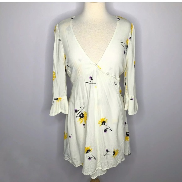 Free People Floral Wrap Dress - Picture 4 of 6